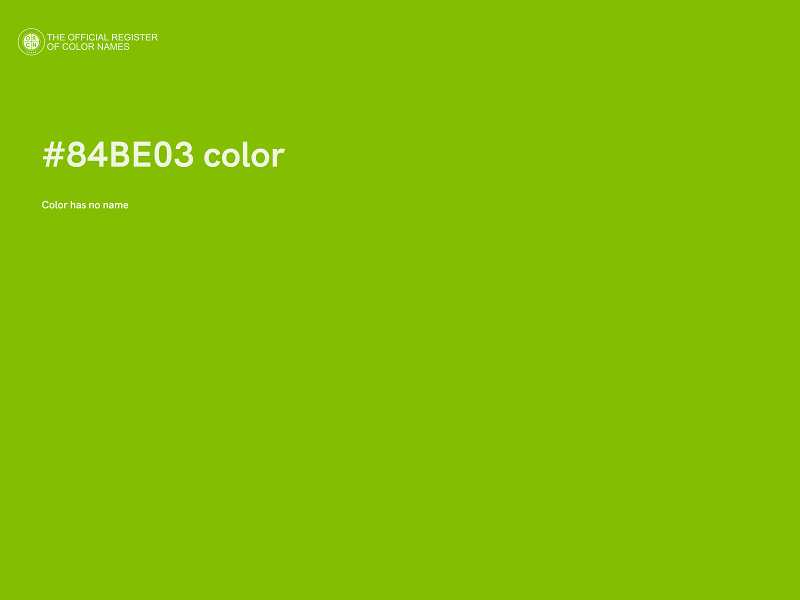 #84BE03 color image