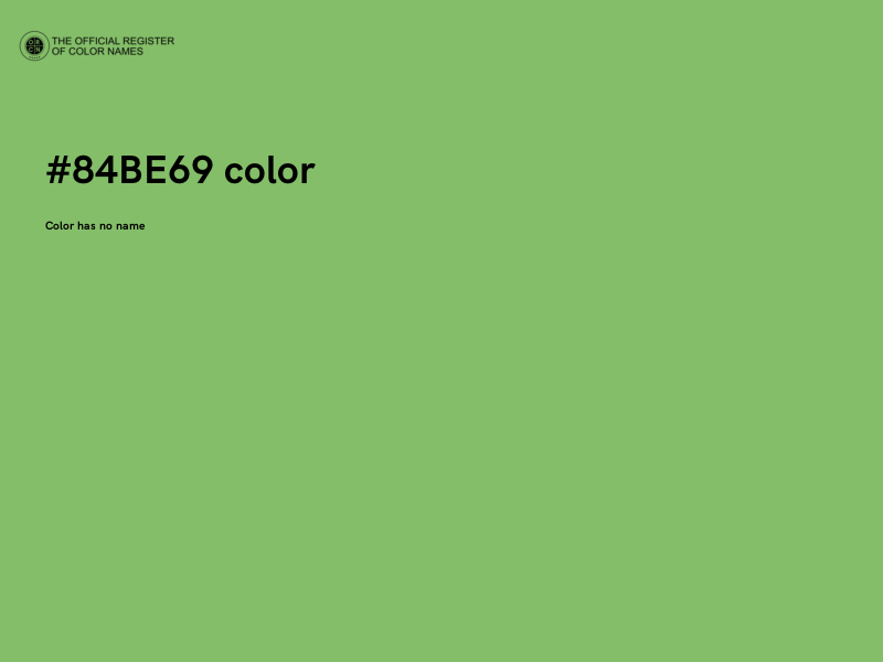 #84BE69 color image