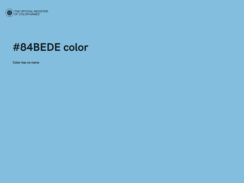 #84BEDE color image