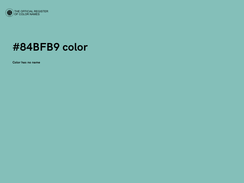 #84BFB9 color image