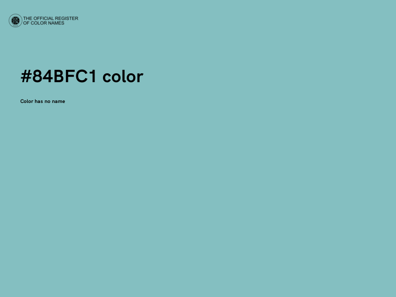 #84BFC1 color image