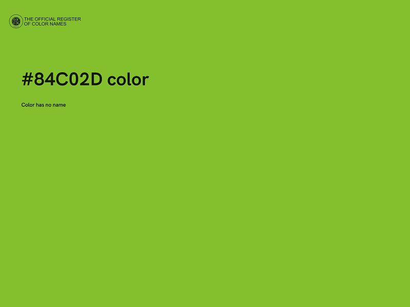 #84C02D color image