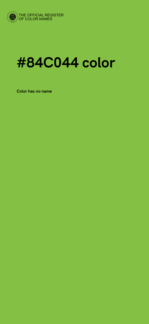 #84C044 color image