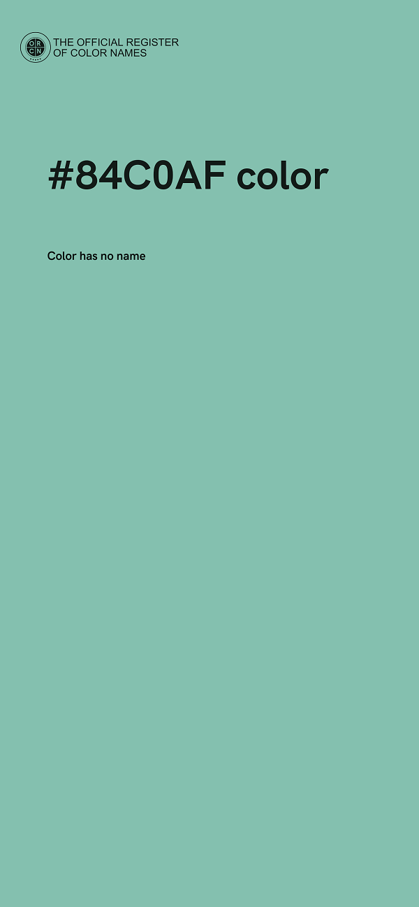 #84C0AF color image