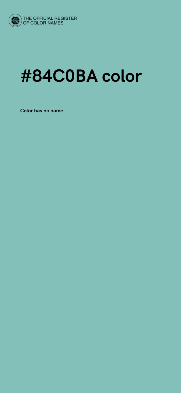 #84C0BA color image