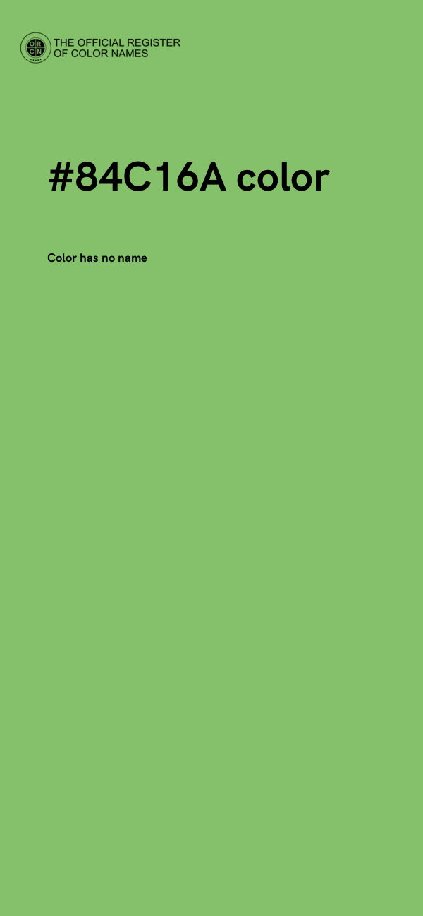 #84C16A color image