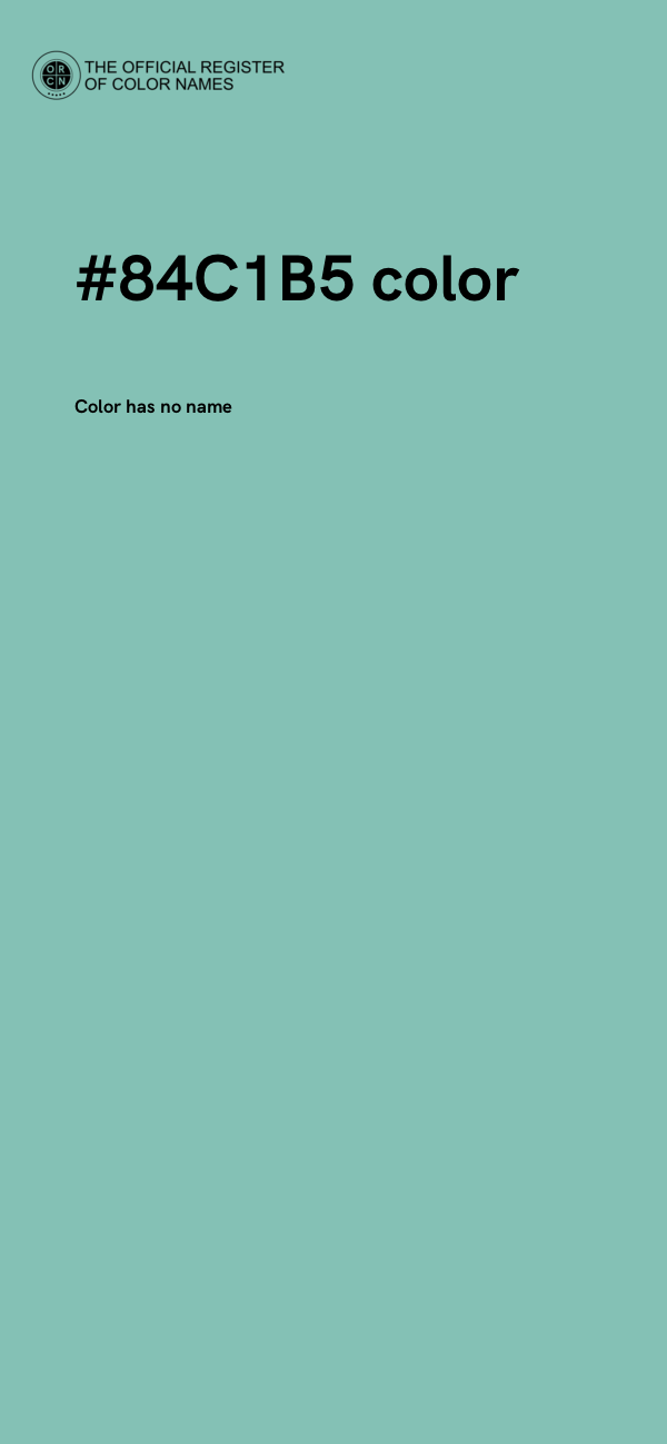 #84C1B5 color image