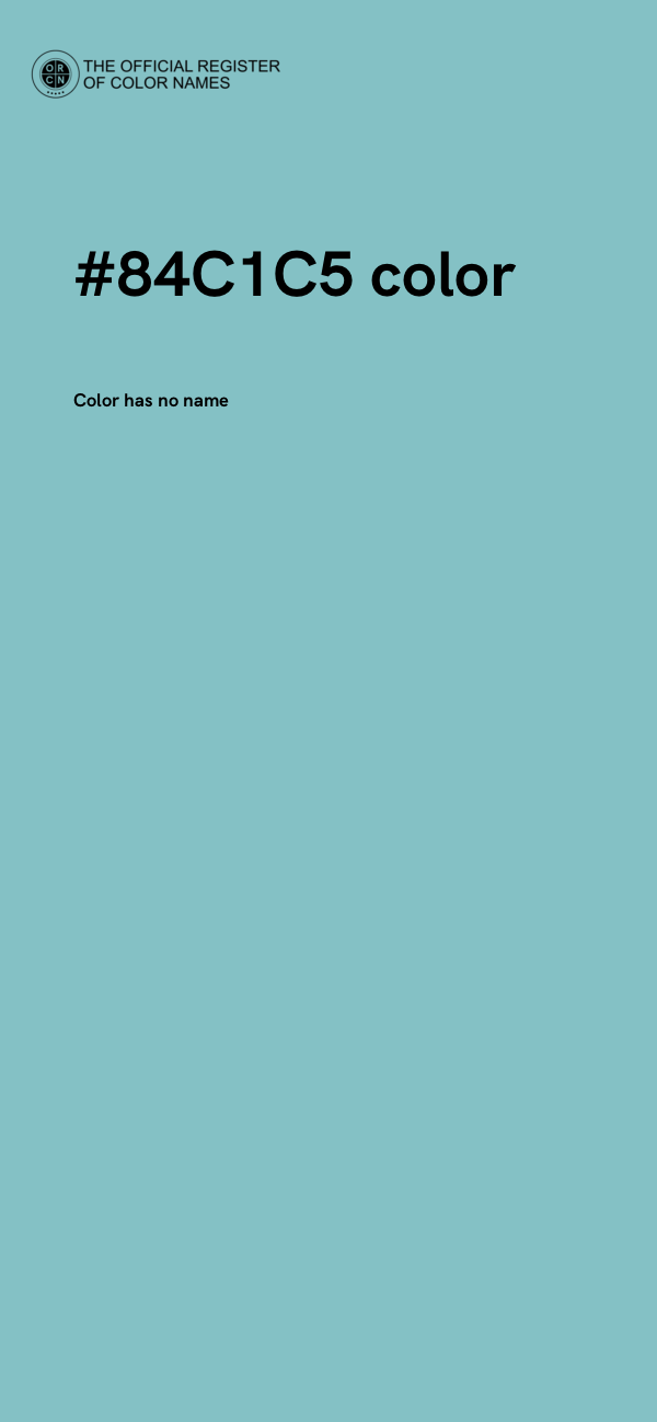 #84C1C5 color image