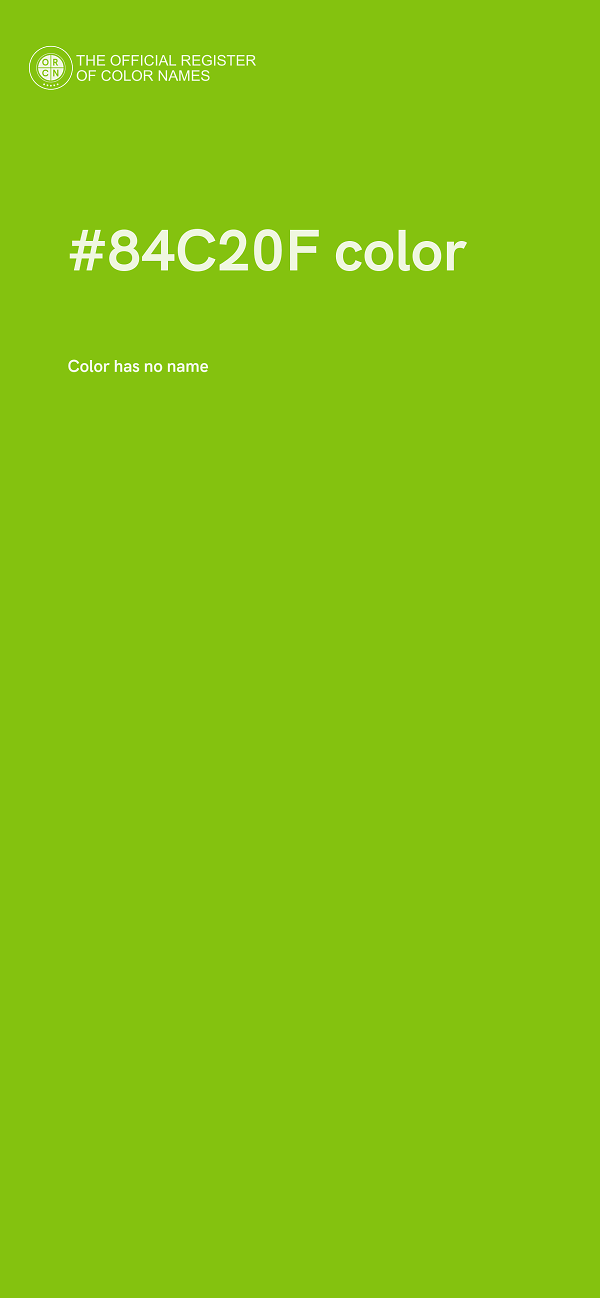 #84C20F color image