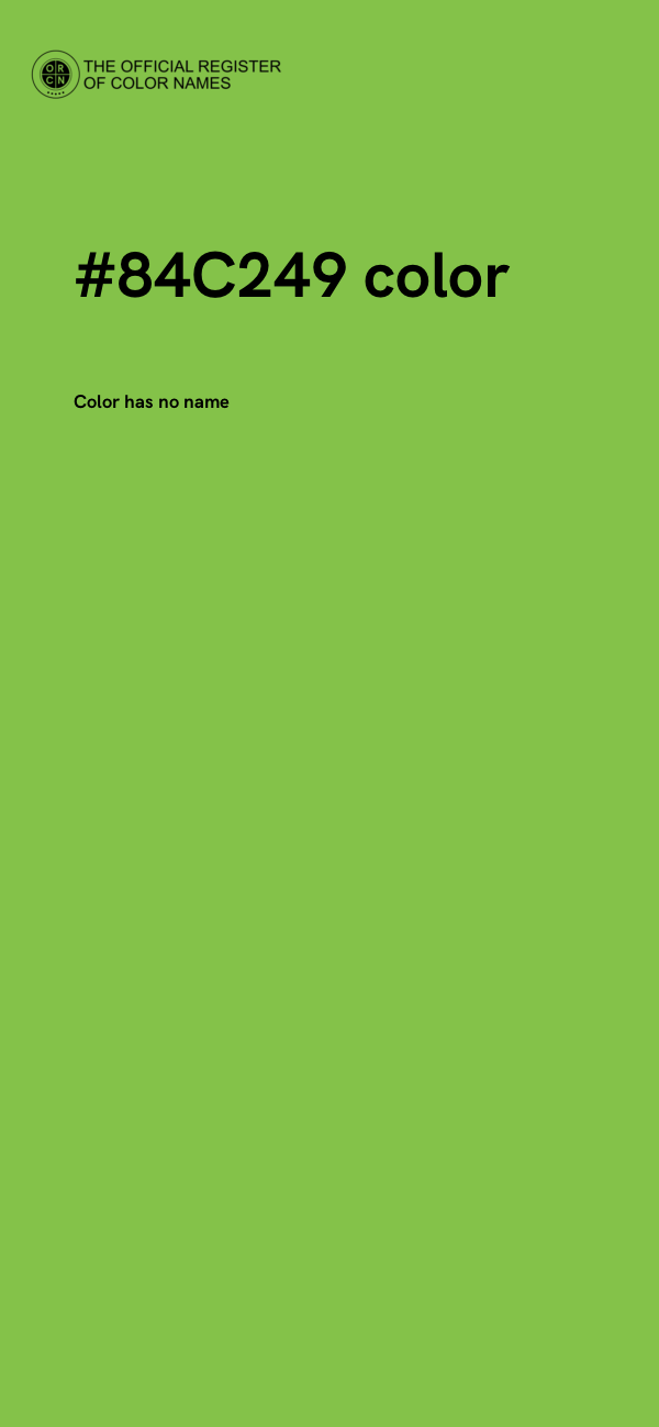 #84C249 color image