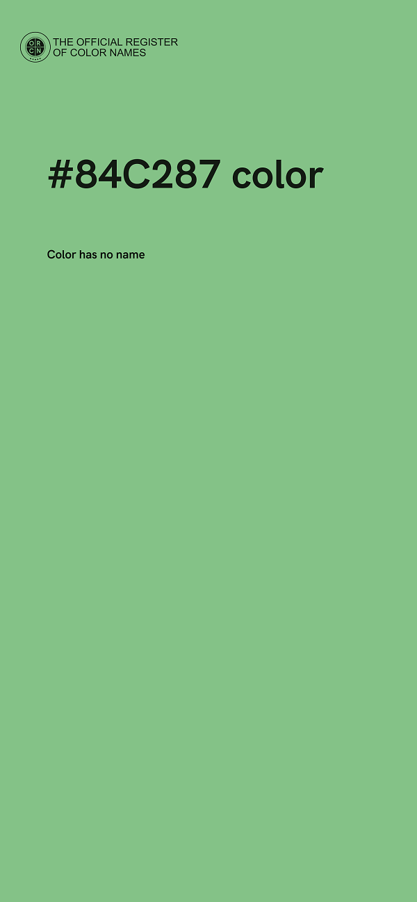 #84C287 color image