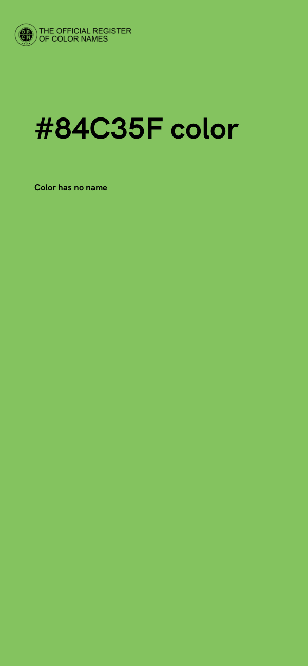 #84C35F color image