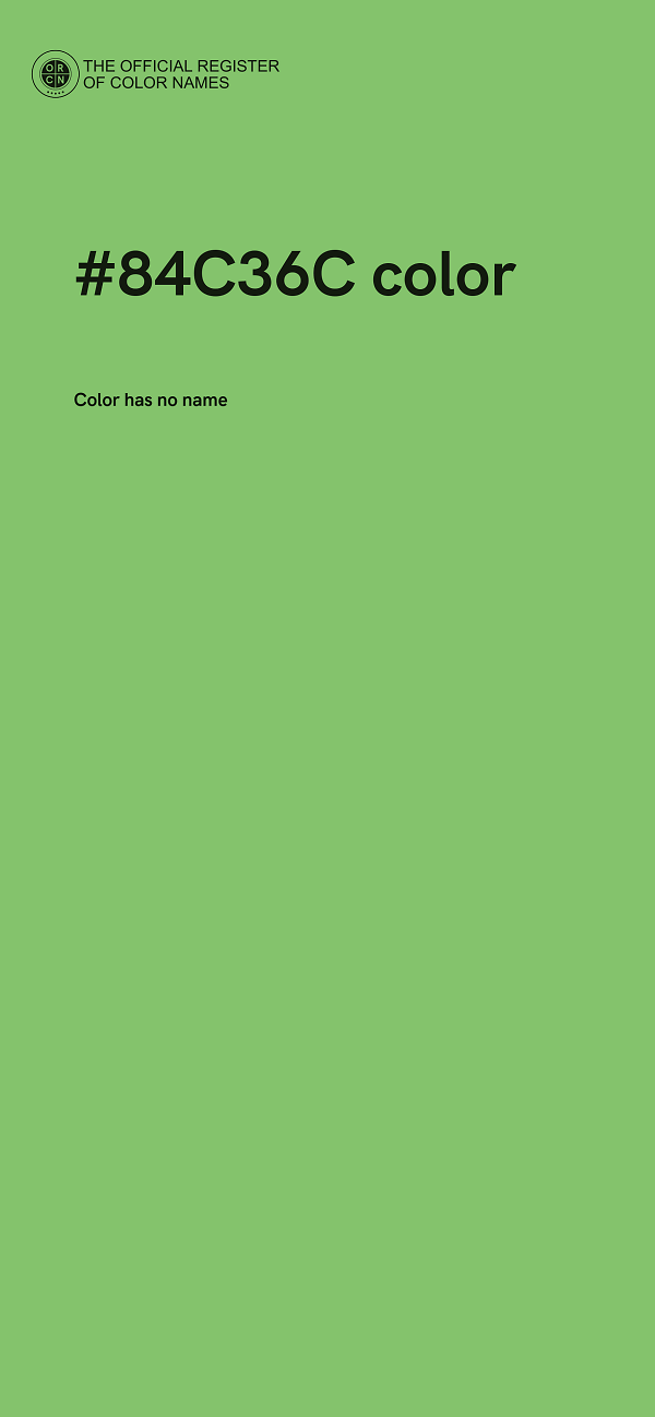 #84C36C color image