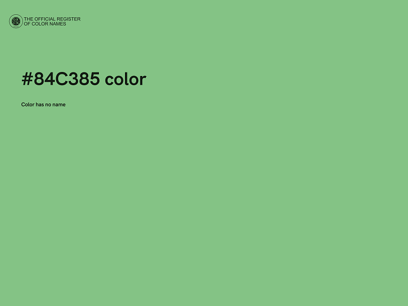 #84C385 color image