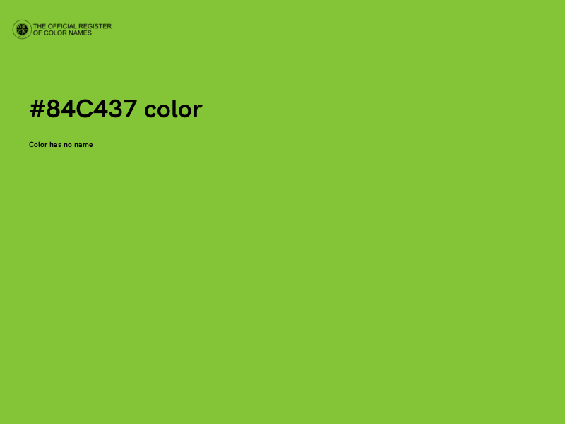 #84C437 color image