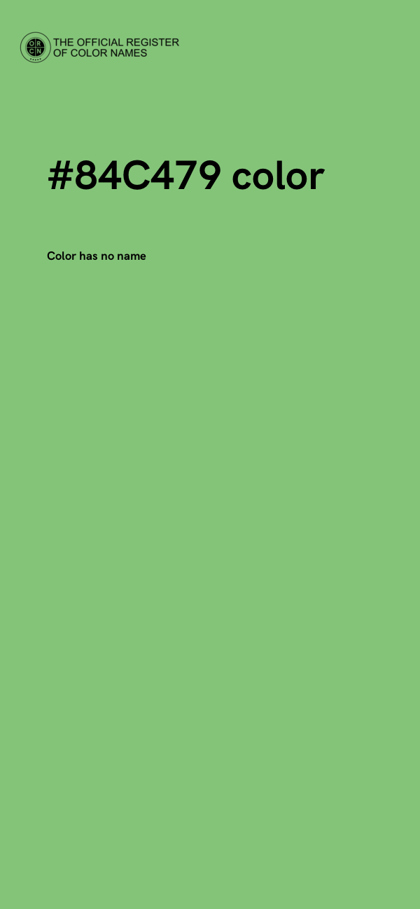 #84C479 color image
