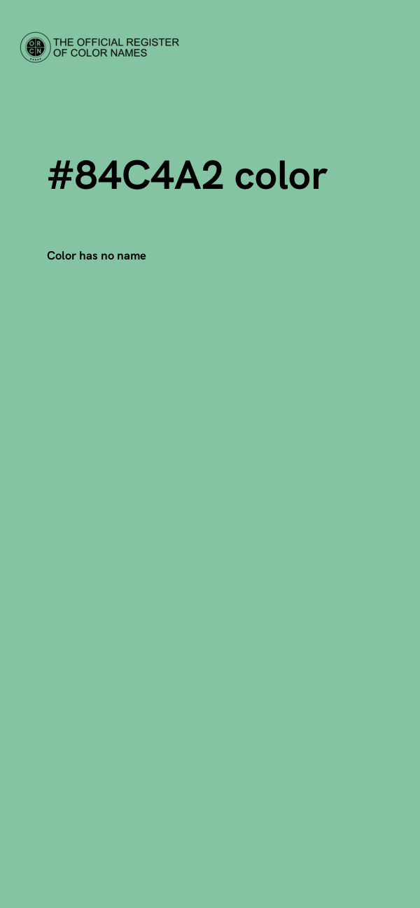 #84C4A2 color image