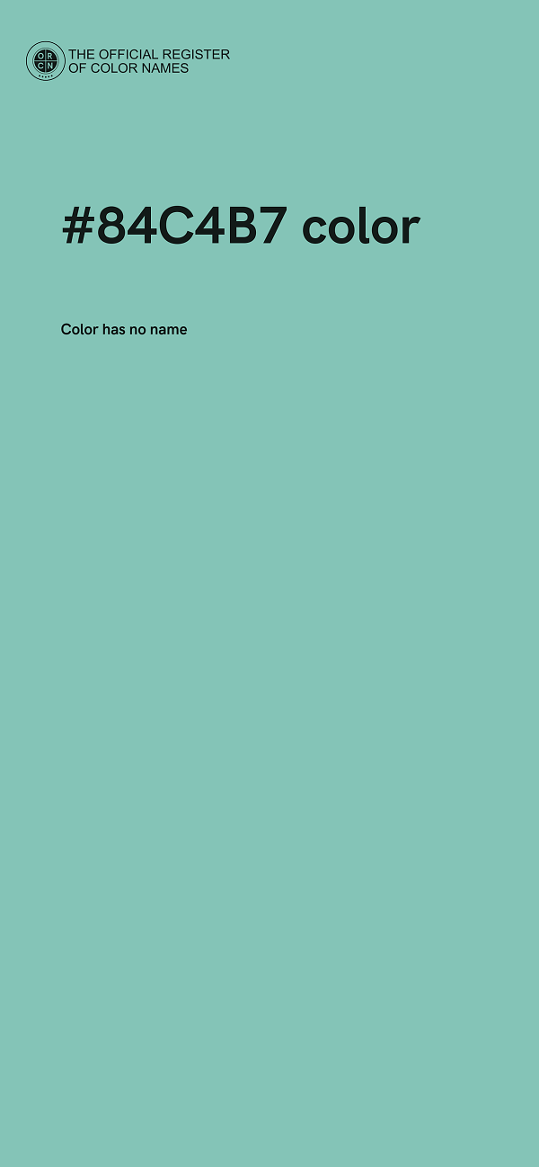 #84C4B7 color image