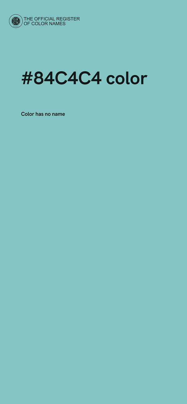 #84C4C4 color image