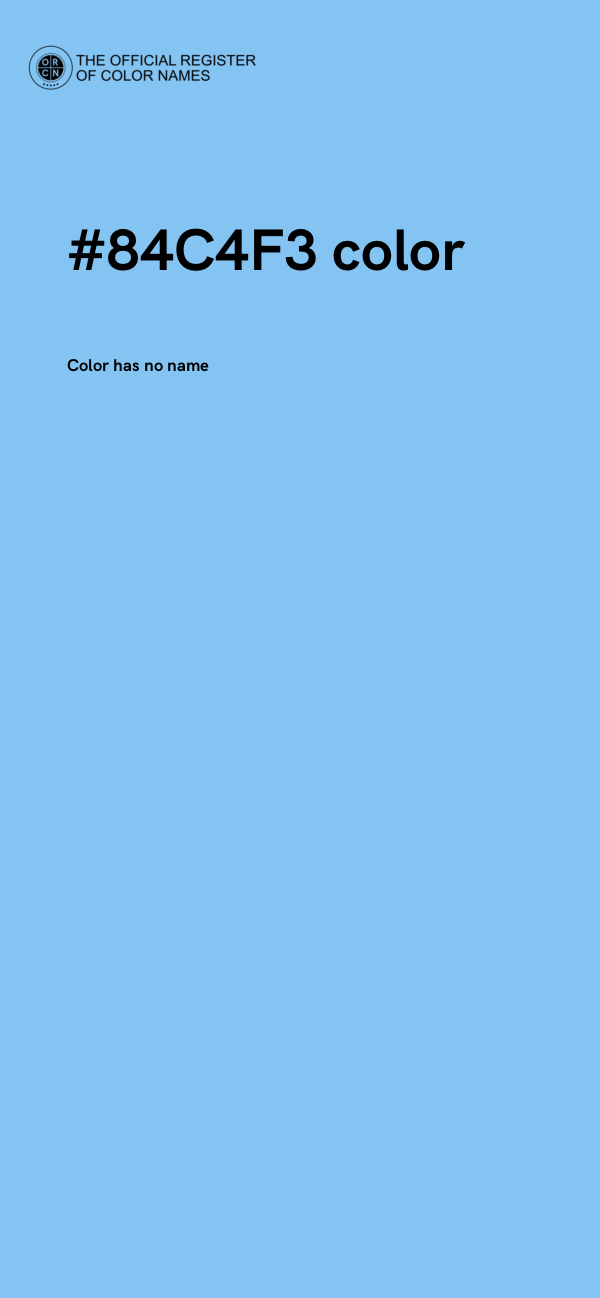 #84C4F3 color image