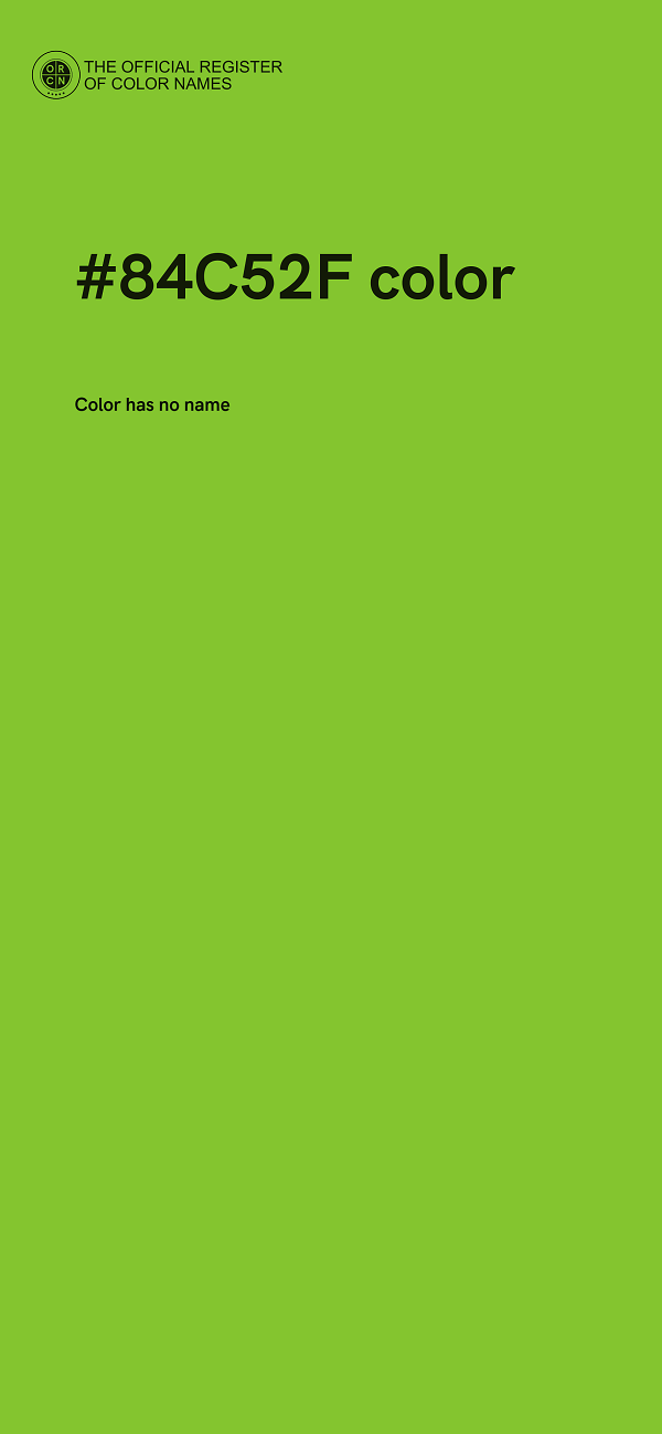 #84C52F color image