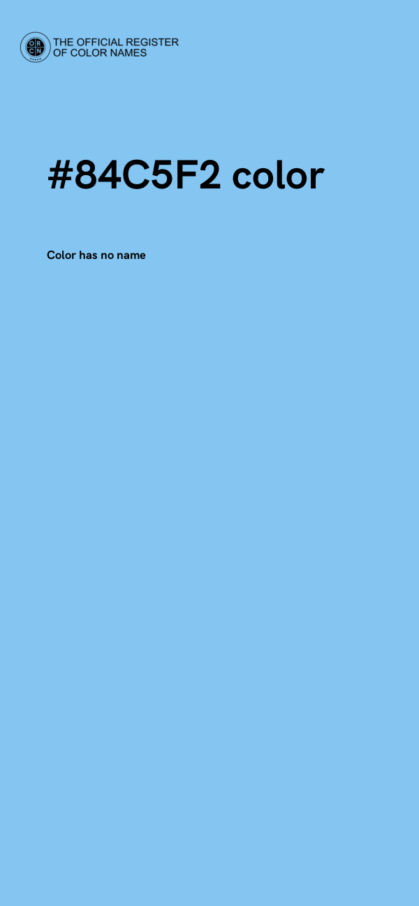 #84C5F2 color image