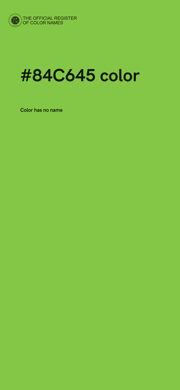 #84C645 color image