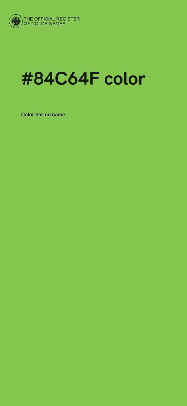#84C64F color image