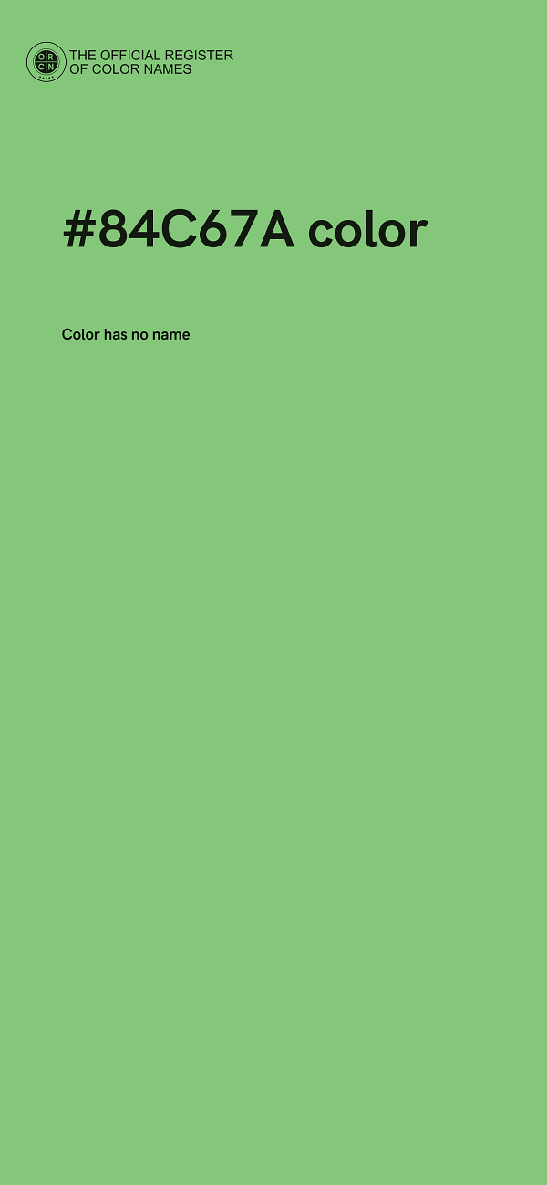 #84C67A color image