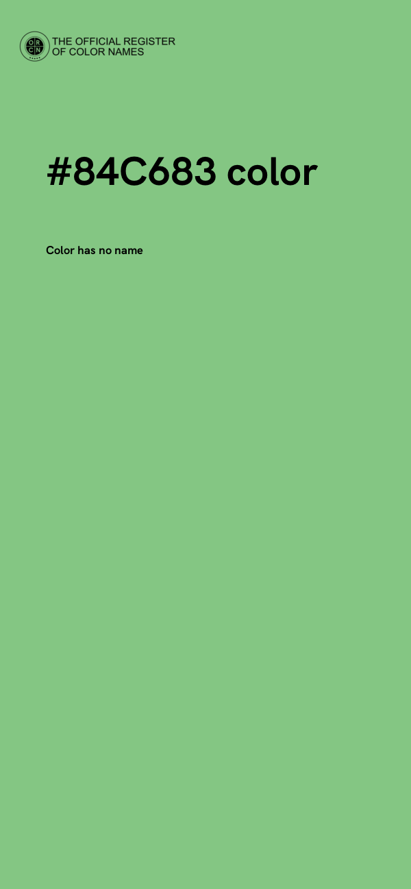#84C683 color image