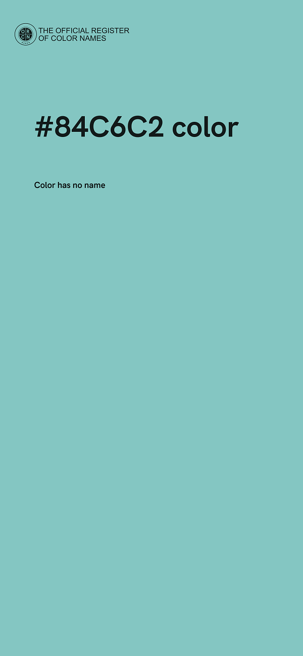 #84C6C2 color image