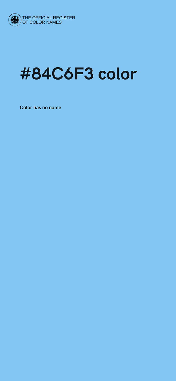#84C6F3 color image