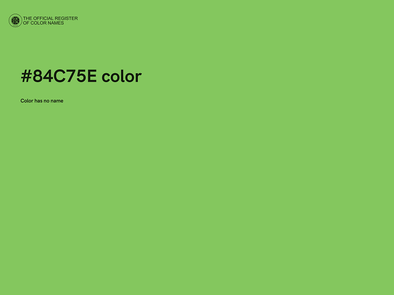 #84C75E color image