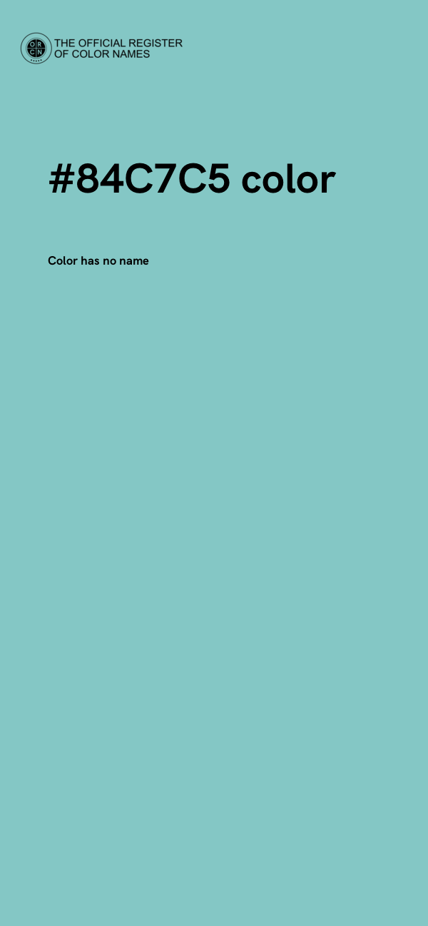 #84C7C5 color image