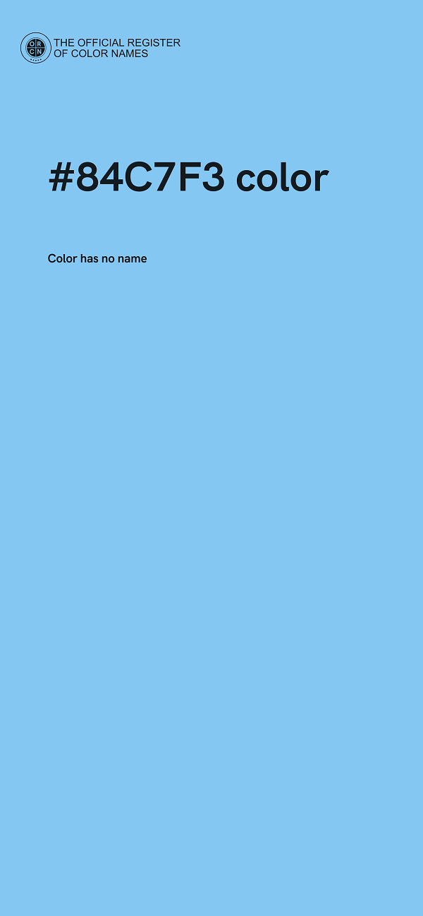 #84C7F3 color image