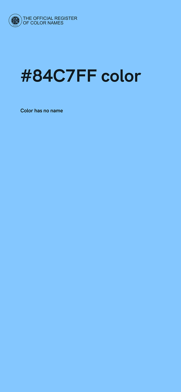 #84C7FF color image