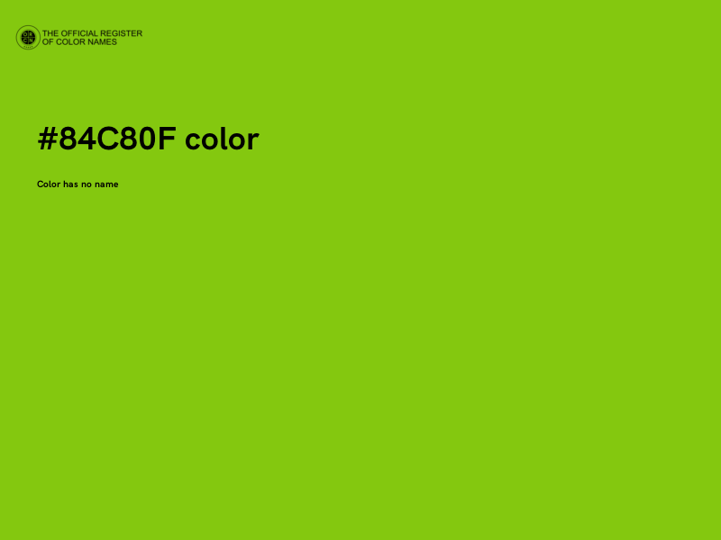 #84C80F color image