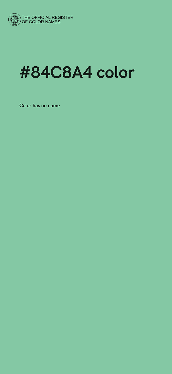 #84C8A4 color image