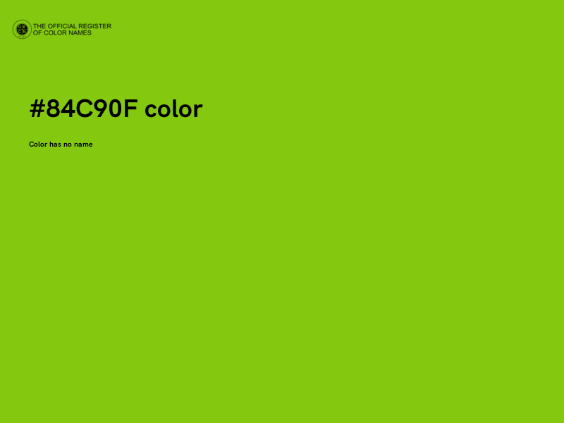 #84C90F color image