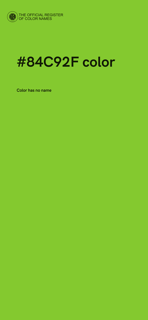 #84C92F color image