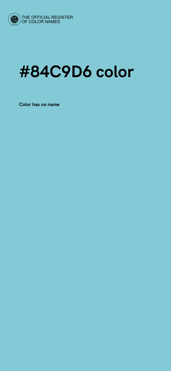 #84C9D6 color image