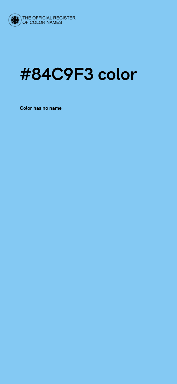 #84C9F3 color image