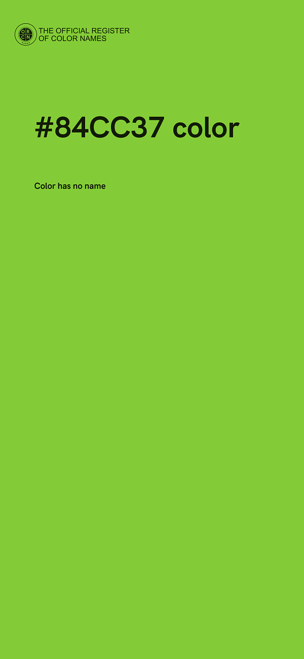 #84CC37 color image