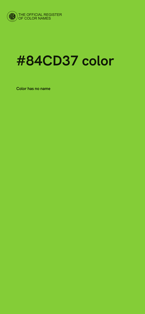 #84CD37 color image