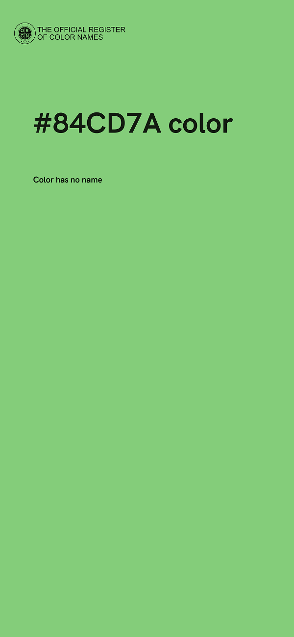 #84CD7A color image