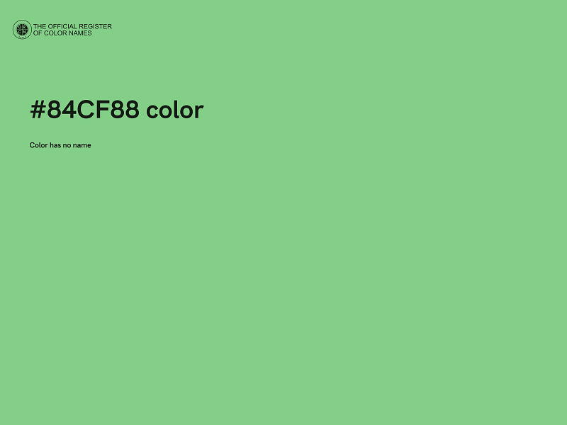 #84CF88 color image