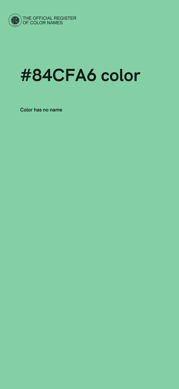 #84CFA6 color image