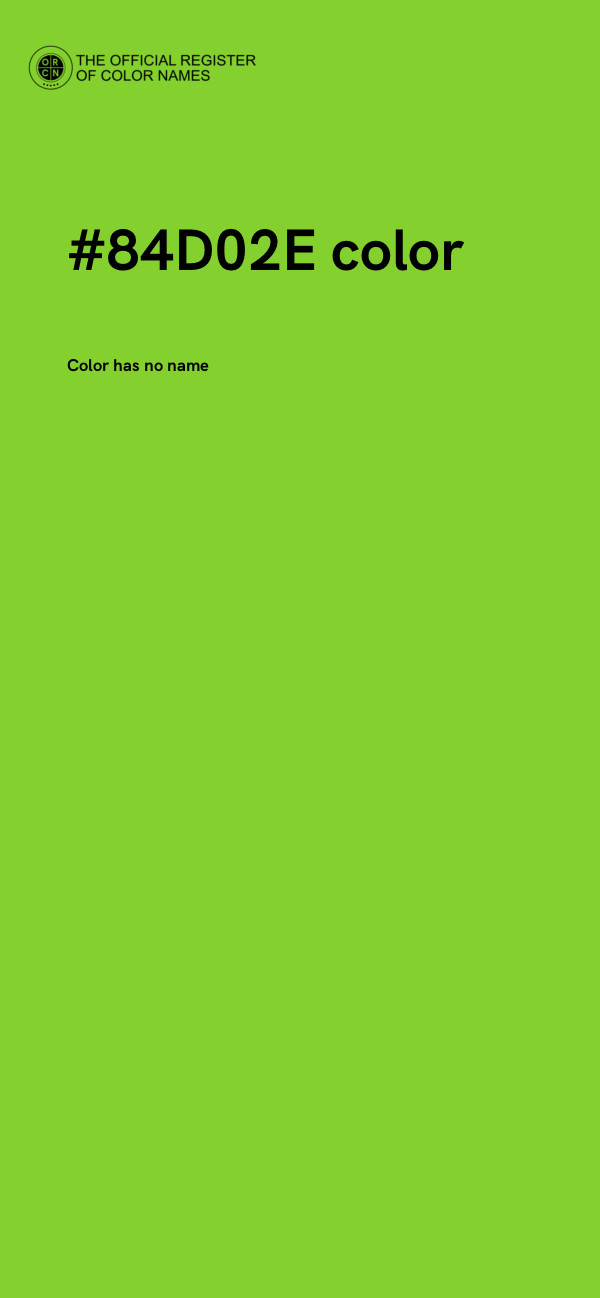 #84D02E color image