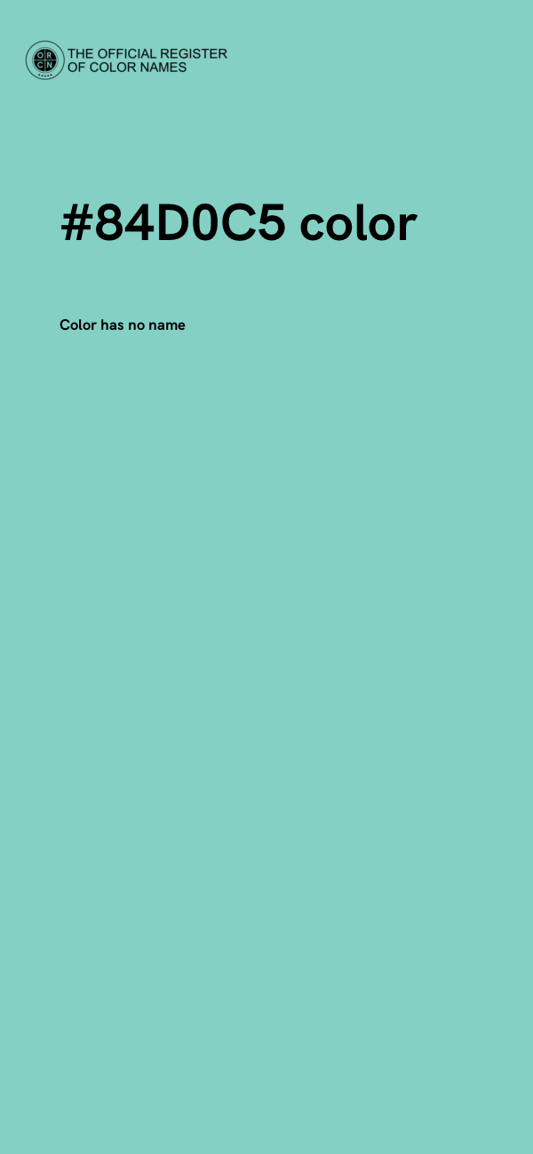 #84D0C5 color image
