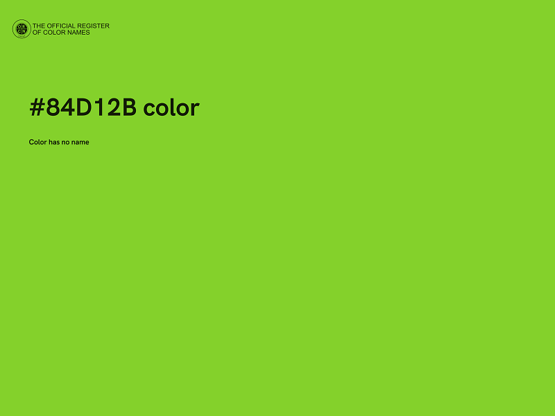 #84D12B color image